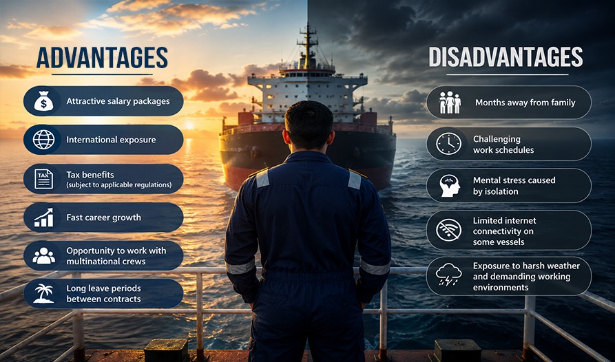 The Advantages & Disadvantages of the Merchant Navy.