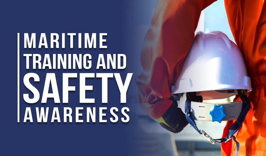 A Seafarer carrying Maritime Training and Safety Equipment